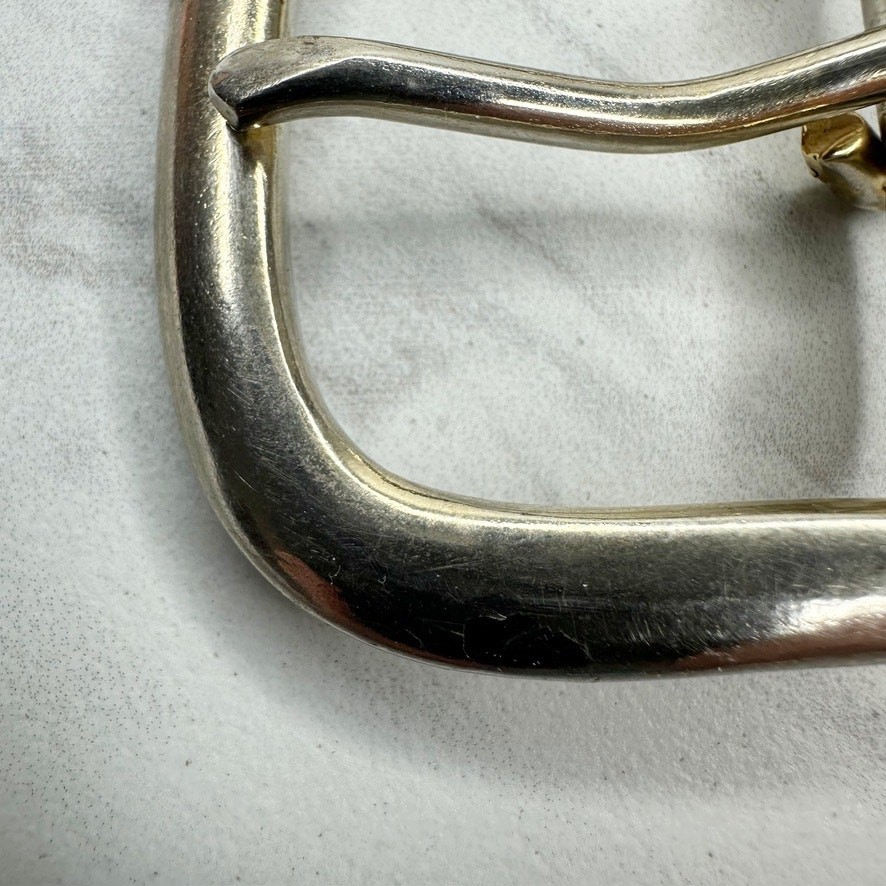 Silver Gold Tone Rounded Belt Buckle Simple Basic – 1.79&Prime; x 2.20&Prime;