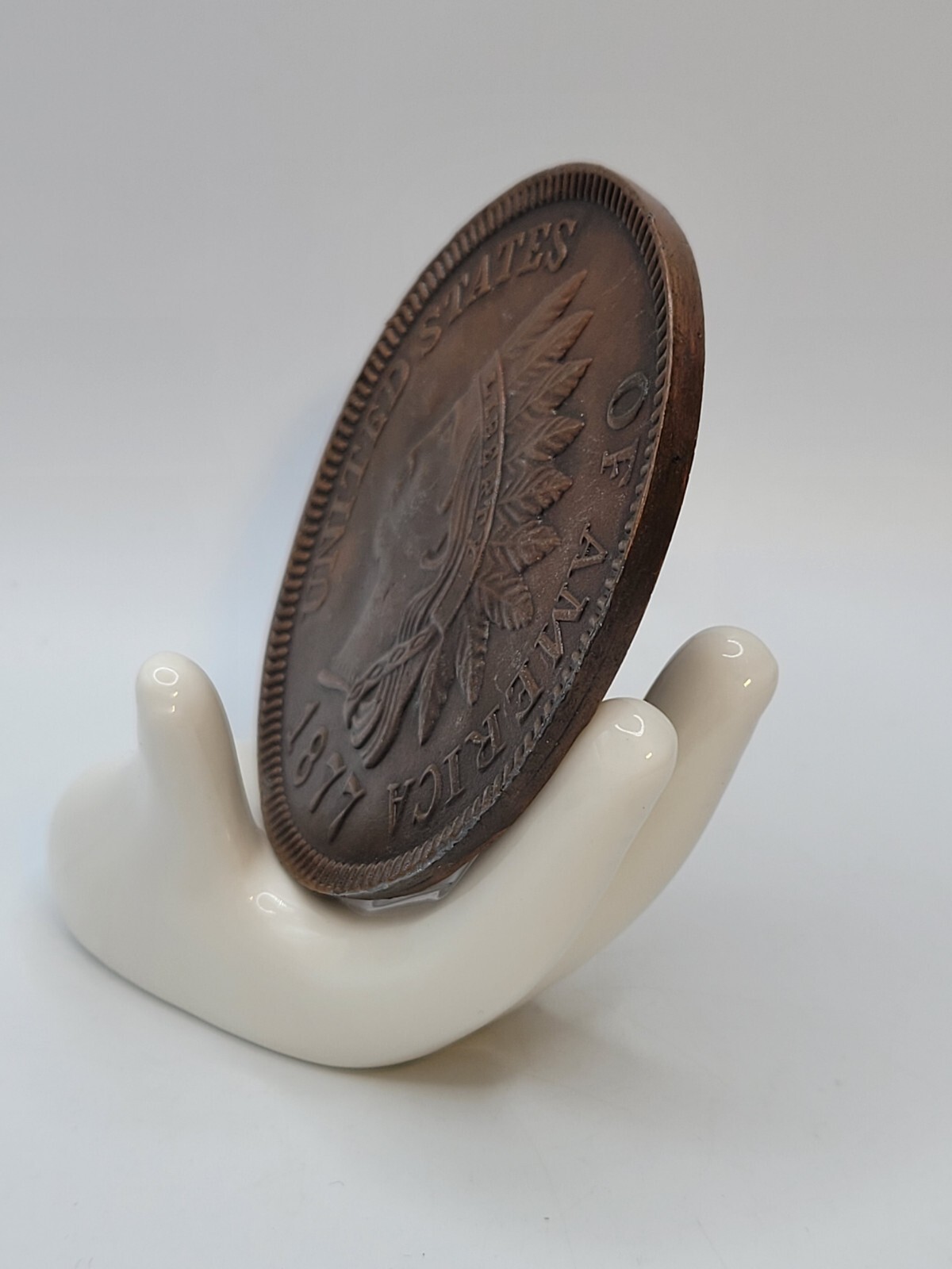Indian Head Penny 3D Coin Shaped 1877 Replica Metal Belt Buckle • Indiana Metal