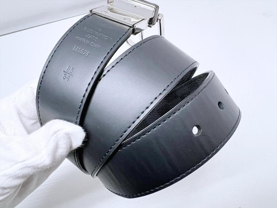 Louis Vuitton Pre-Owned Damier Graphite Slender Belt 85