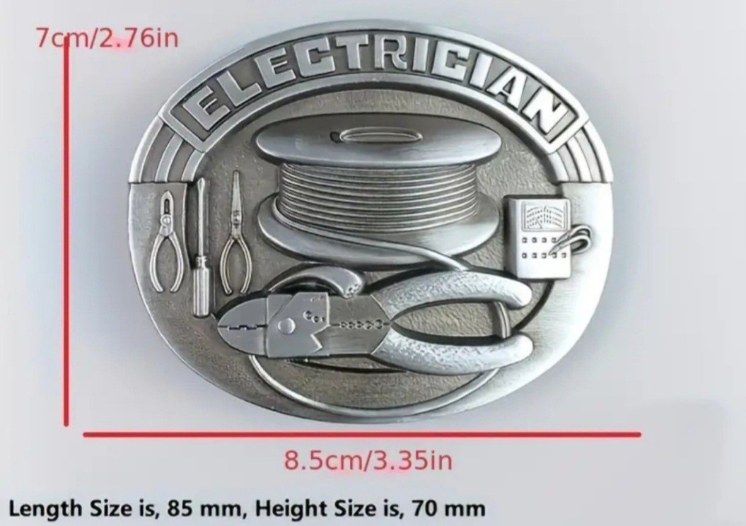 New Electrician tool tools Belt Buckle Metal More Trades Buckles Listed