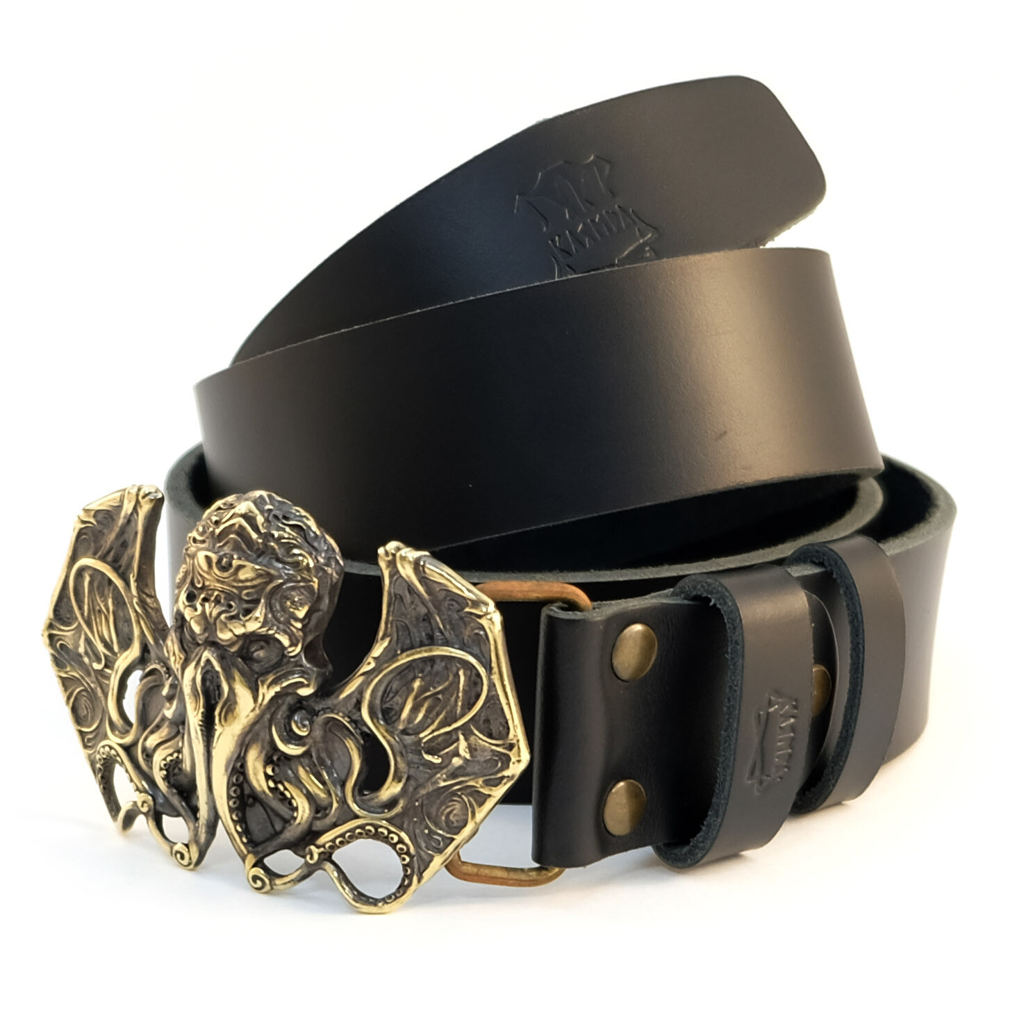Belt buckle Cthulhu, Cthulhu Myths solid brass belt buckle, Skull belt buckle,