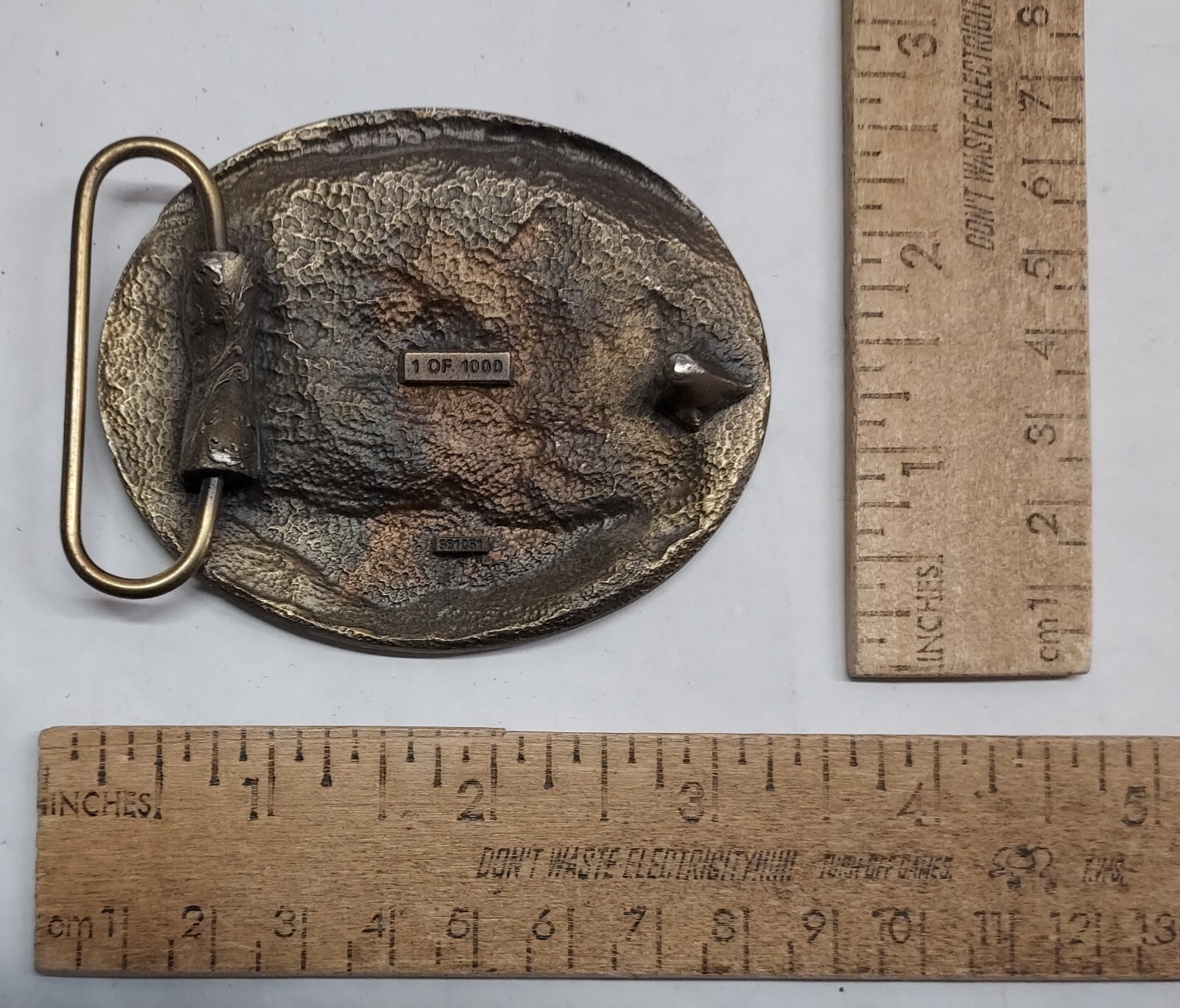 1998 – Kennecott Energy – 1000 DAYS NO LOST TIME – belt BUCKLE – listing #7179