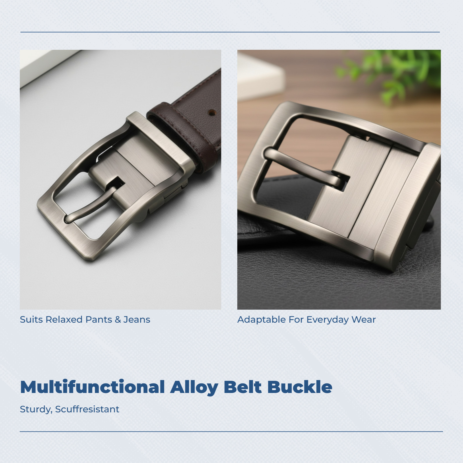 Alloy Belt Buckle Single Prong Belt Accessories High Quality Pin Belt Buckle