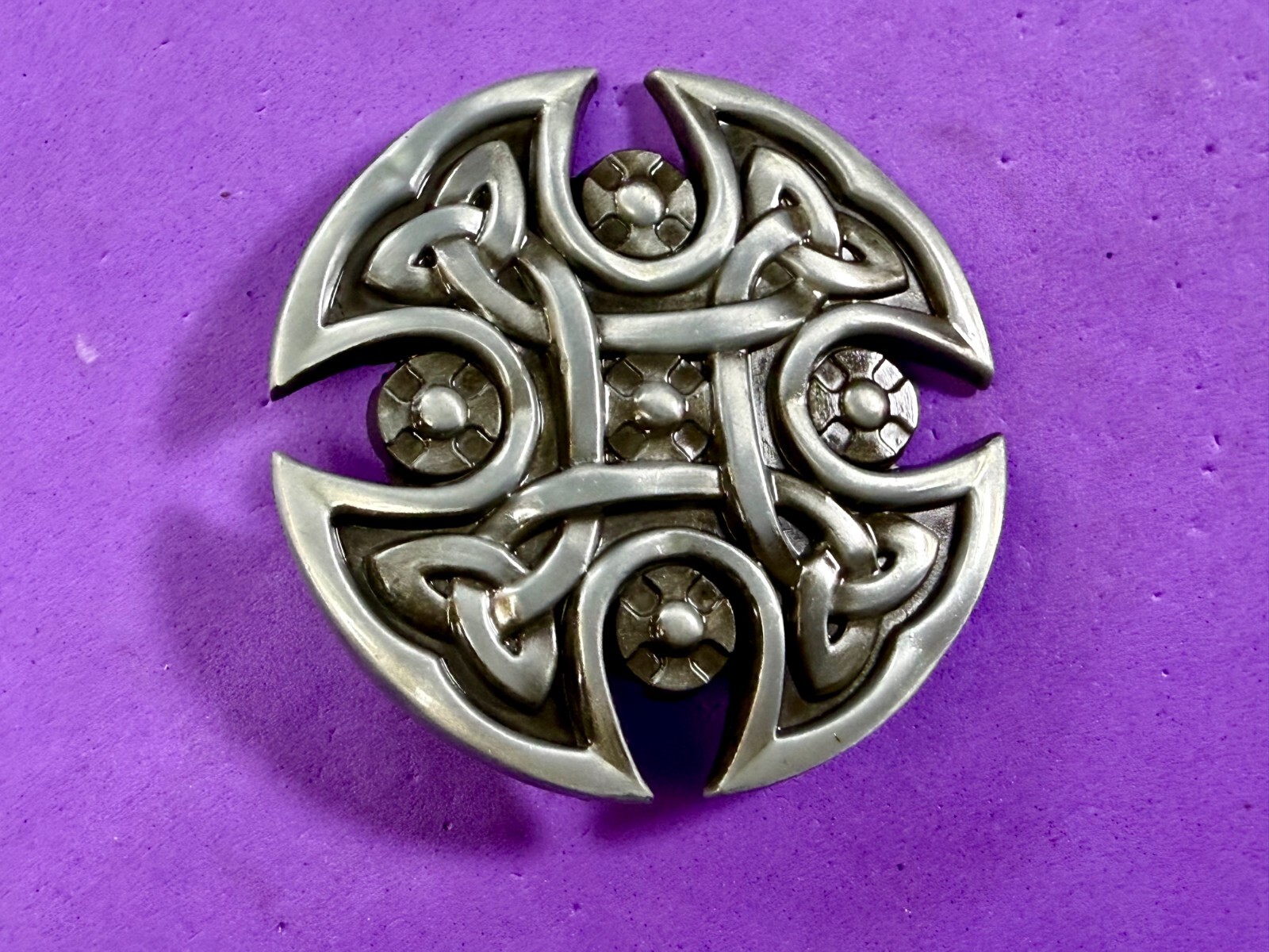 Celtic Shield Iron Cross Religious Gothic Punk Cutout Silver Color Belt Buckle