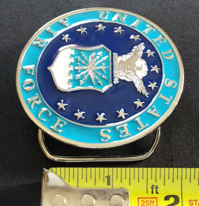 UNITED STATES AIR FORCE EAGLE SHIELD STARS MILITARY VETERAN BELT BUCKLE USA MADE