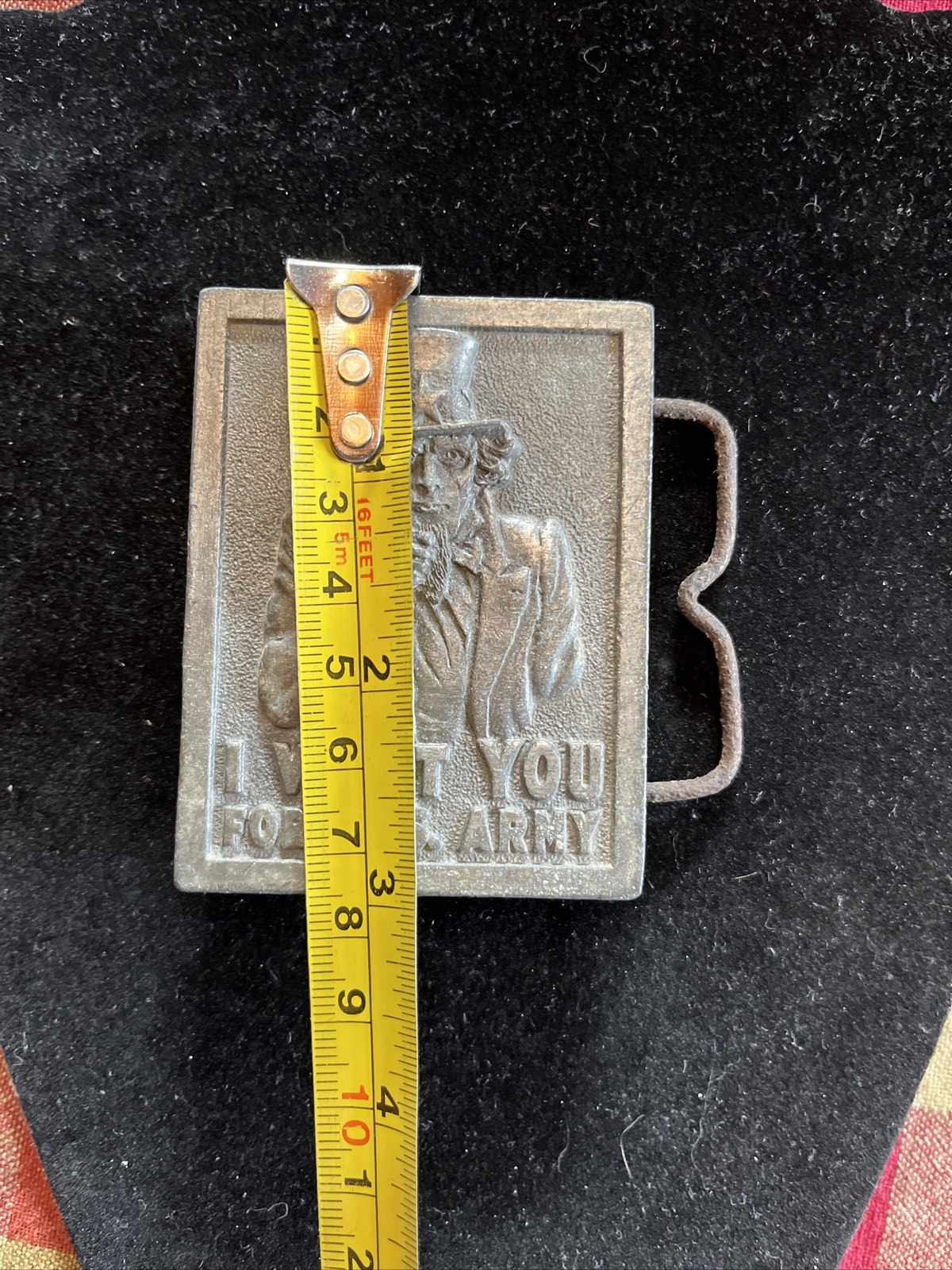 VTG 1975 “I Want You For U S Army » Uncle Sam Belt Buckle Bergamot Brass Works