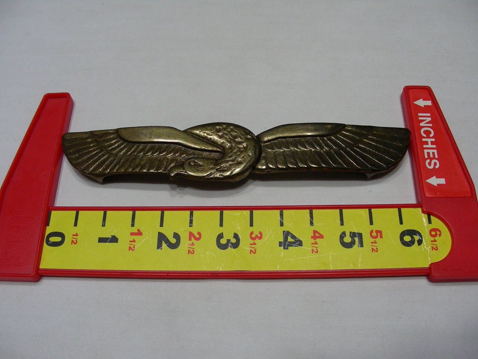 Seagull Themed – Vintage – 2 Piece Brass – 7/8&Prime; x 6 1/2&Prime; Skinny Belt Buckle!