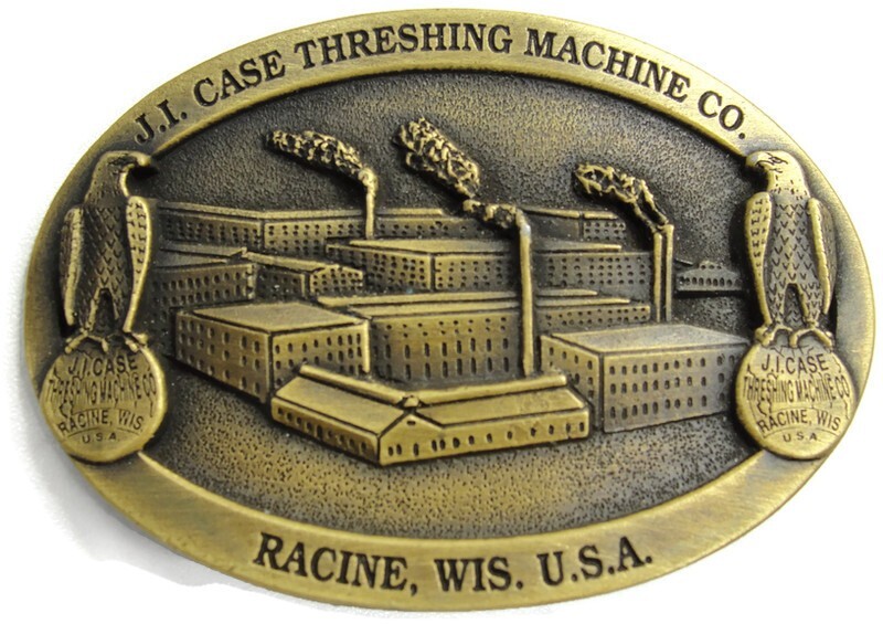 Vintage Belt Buckle J.J. Case Threshing Machine Racine Wisconsin USA Ltd Edition