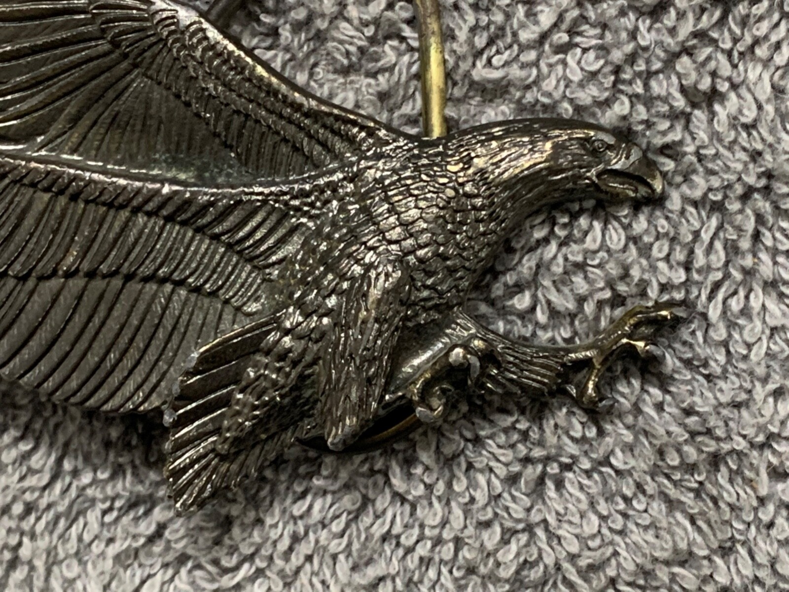 VTG 1979 Landing Eagle American Chicago Buckles USA Belt Buckle
