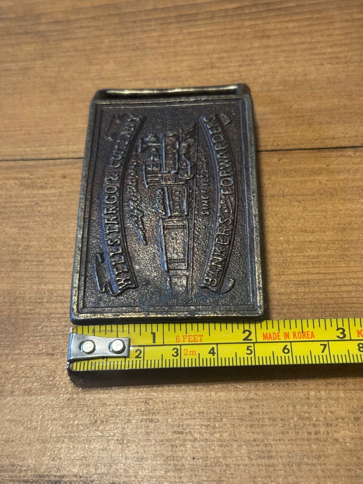 Vintage Wells Fargo and Company Bankers and Forwarders Rectangular Belt Buckle