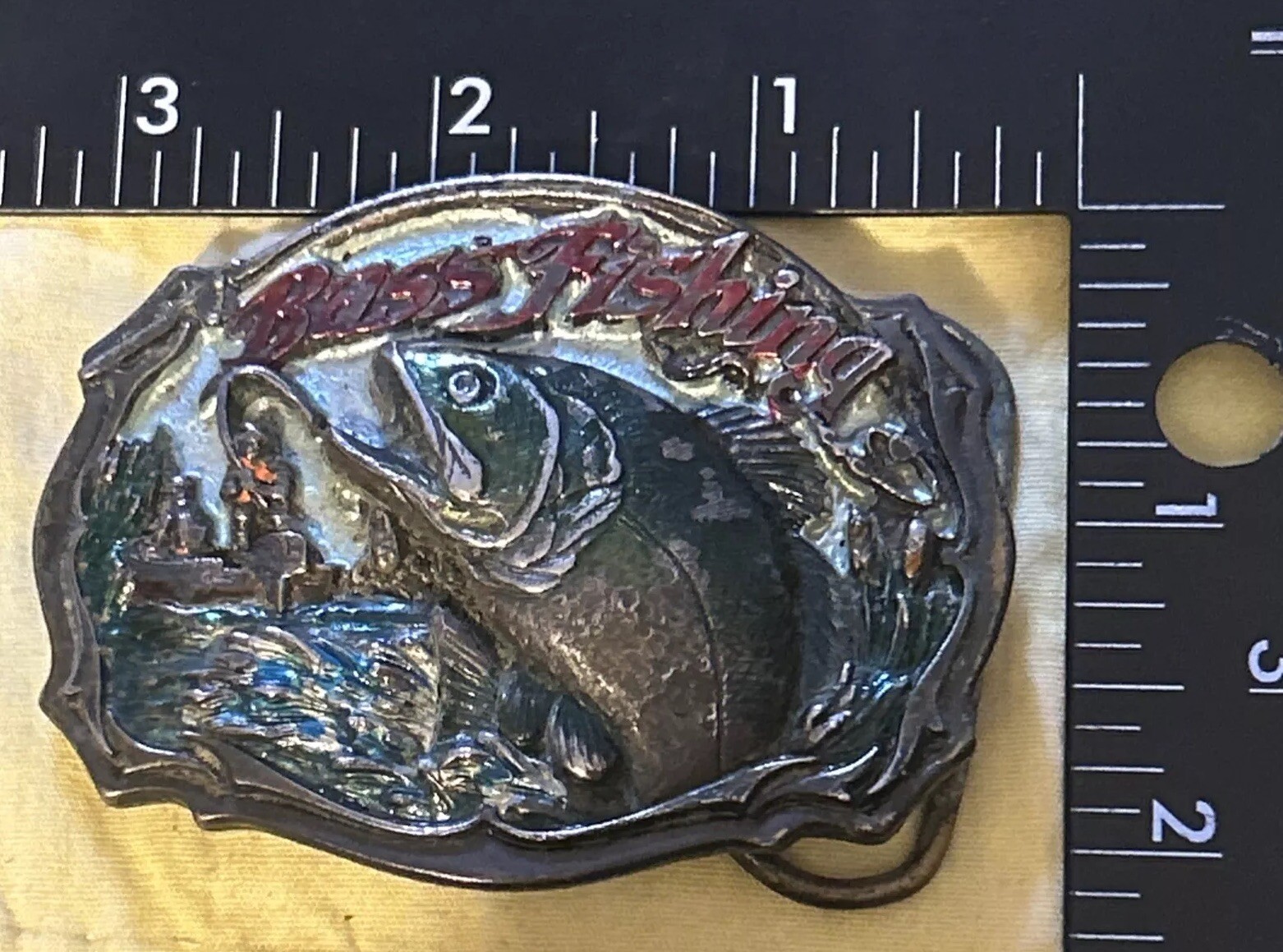 Vintage Bass Fishing Belt Buckle Made In USA The Great American Buckle Company