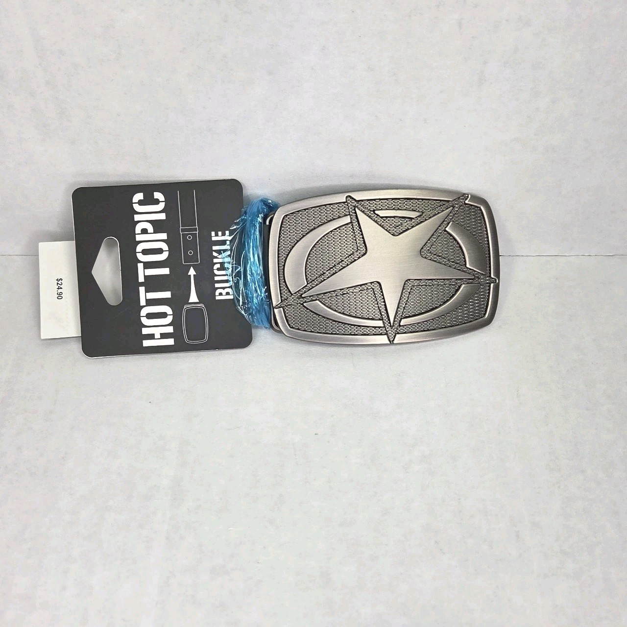 Hot Topic Star & Circle Alloy Belt Buckle Silver