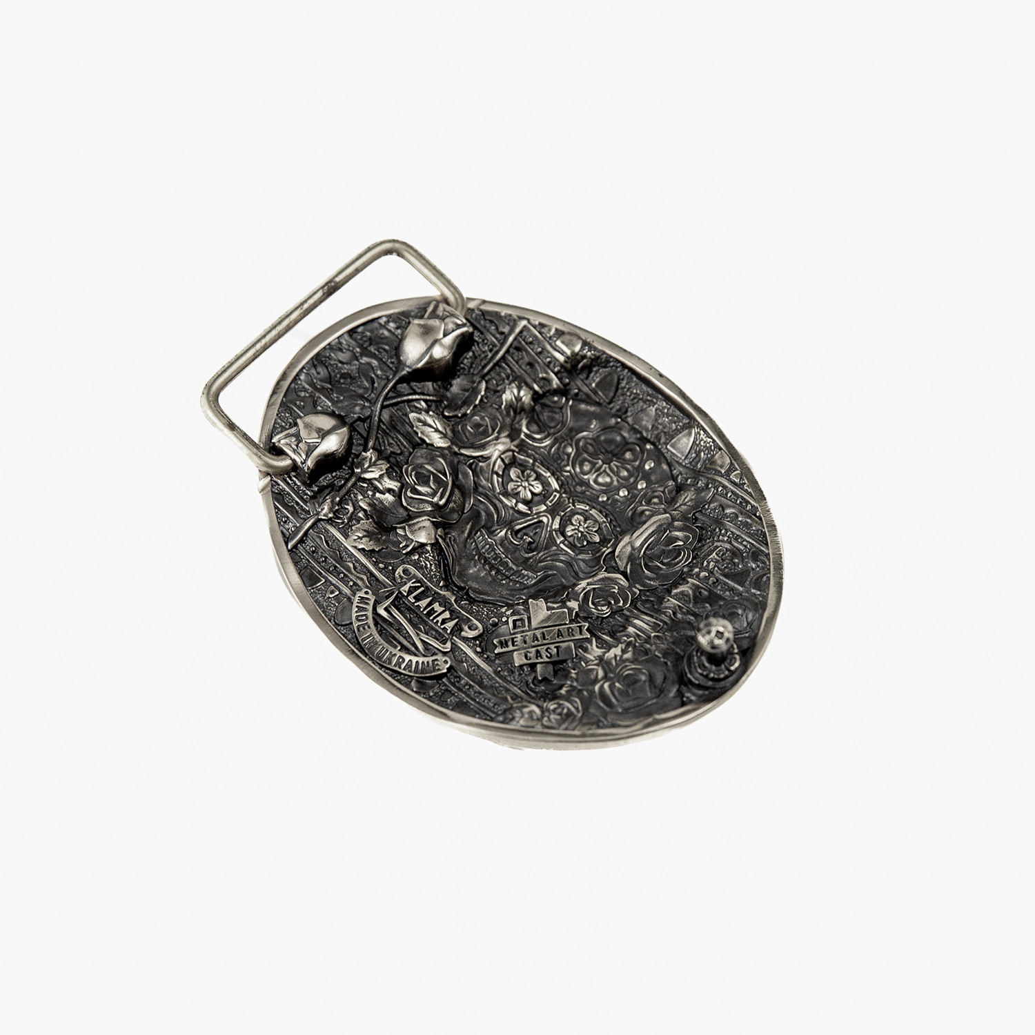 Sugar Skull woman german silver belt buckle, Santa Muerte Skull El Día de Muerte