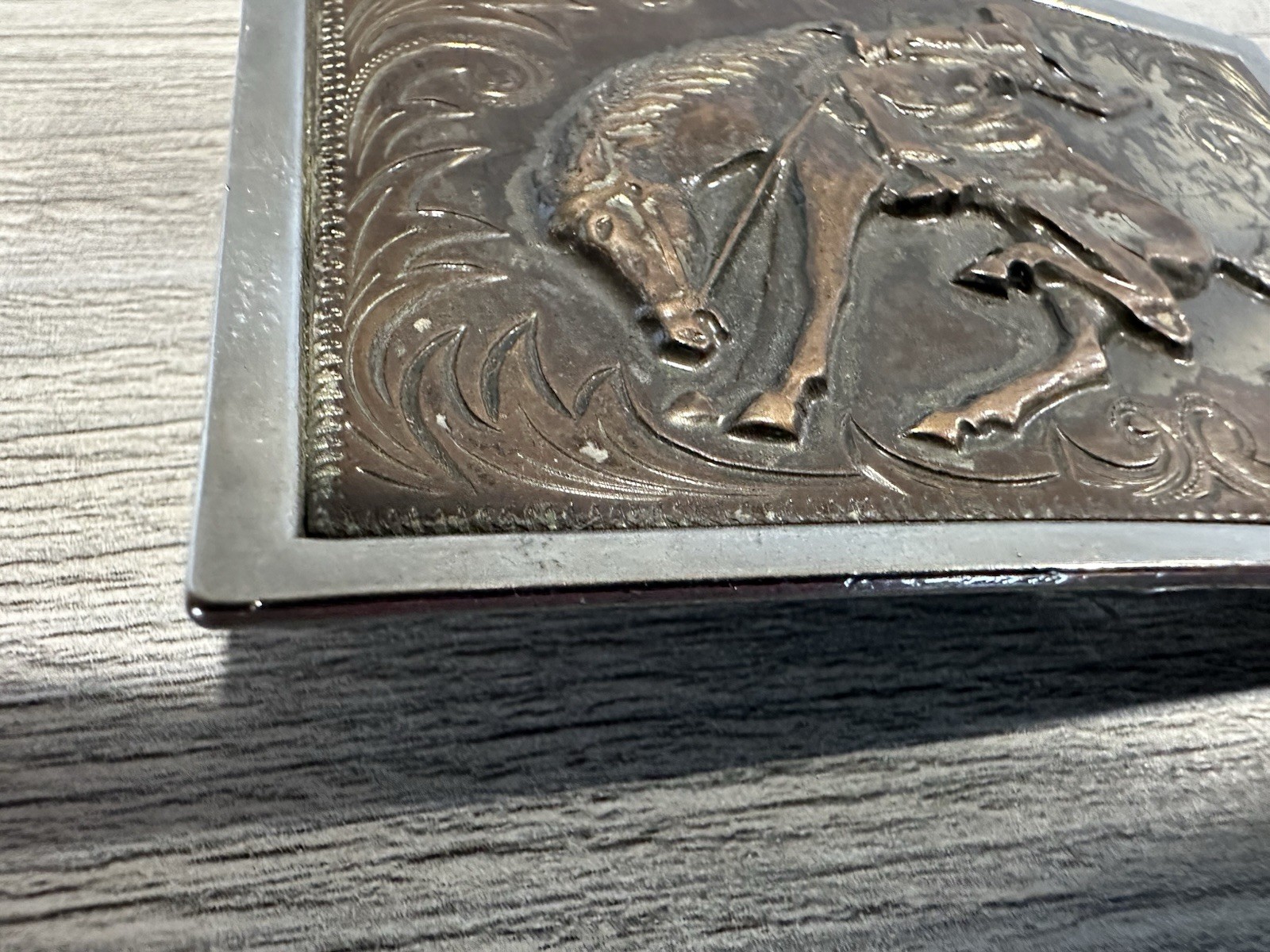 Vintage Belt Buckle Bucking Saddle Bronco Rider