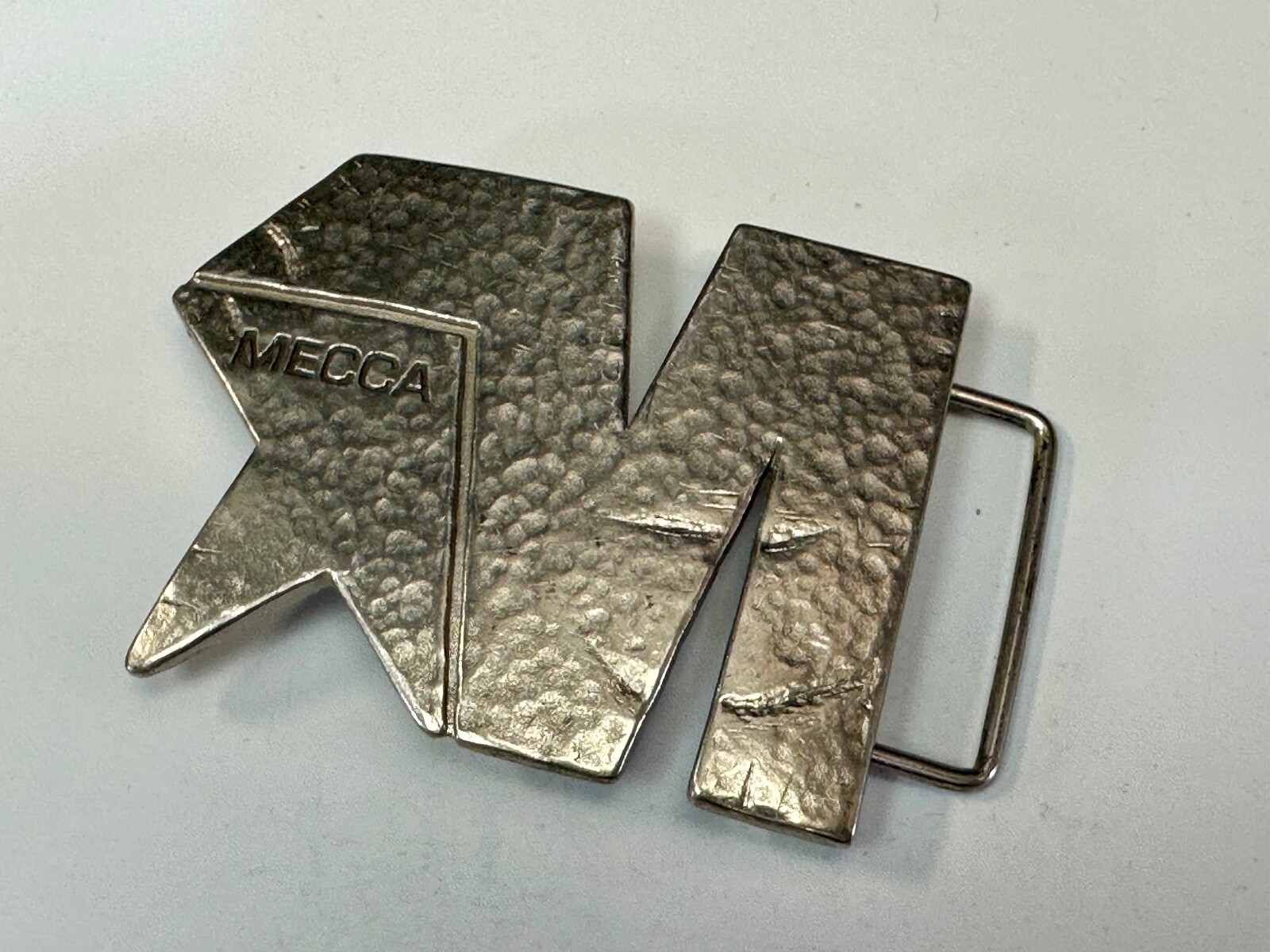 Mecca Vintage Clothing Line Textured Silver Color Belt Buckle