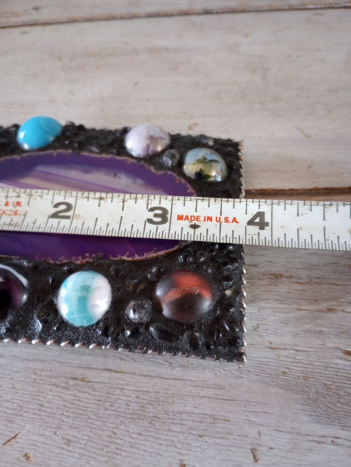 Agate Rock Marble Accent Futuristic Art Aesthetic Contemporary Belt Buckle Y2K