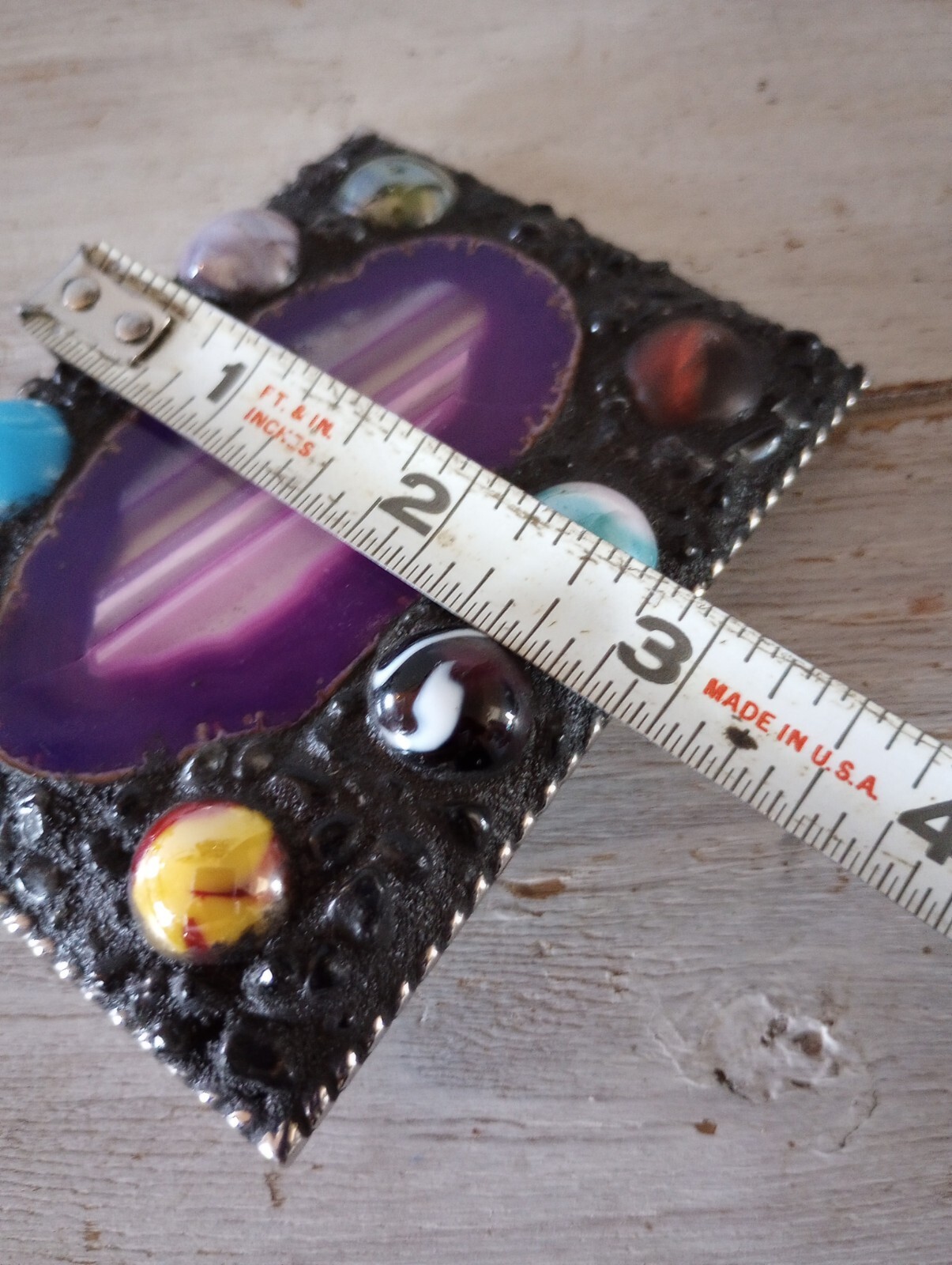 Agate Rock Marble Accent Futuristic Art Aesthetic Contemporary Belt Buckle Y2K