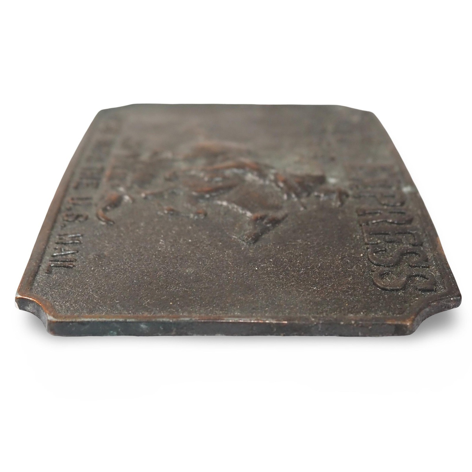 Vintage Pony Express From 1849 Belt Buckle Western Cowboy Horse US Mail Bronze