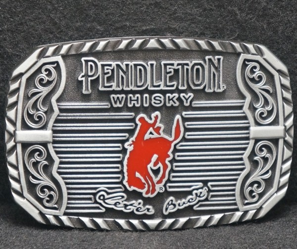 XF07180 *NOS* VINTAGE 2025 **PENDLETON WHISKY** ALCOHOL LIQUOR MENS BELT BUCKLE