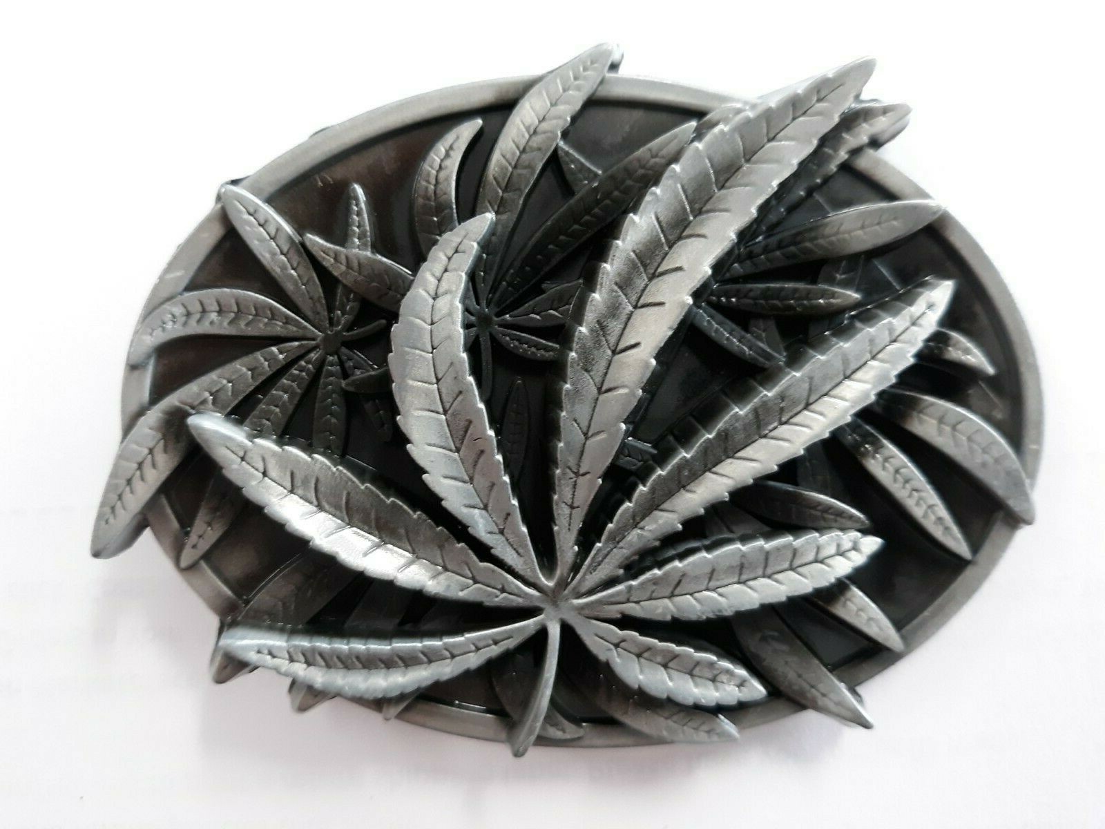 metal belt buckle 3D marijuana weed leaf cannabis pot…new