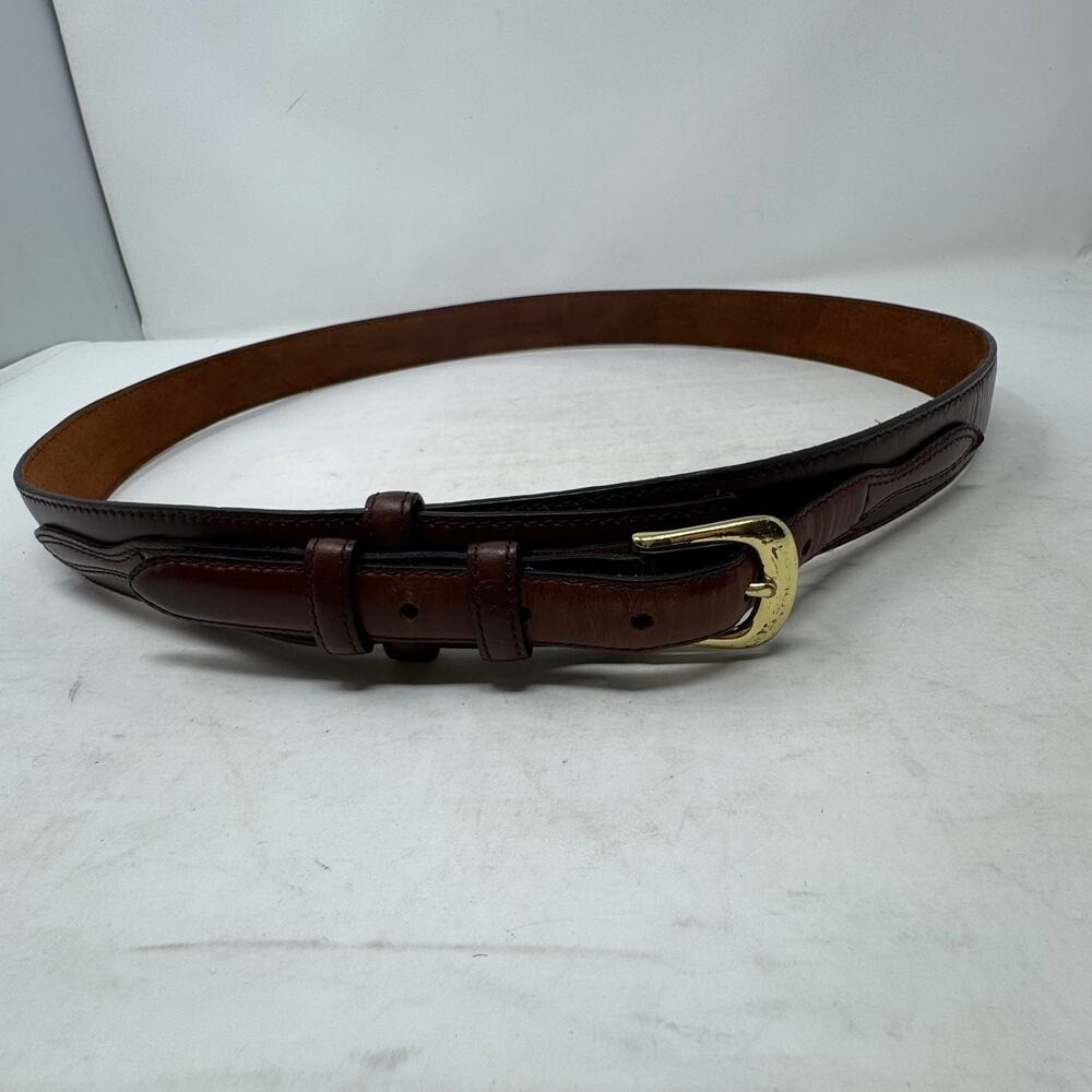 3D Belt Company Western Tooled Leather Belt Brown Brass Buckle Men&rsquo;s