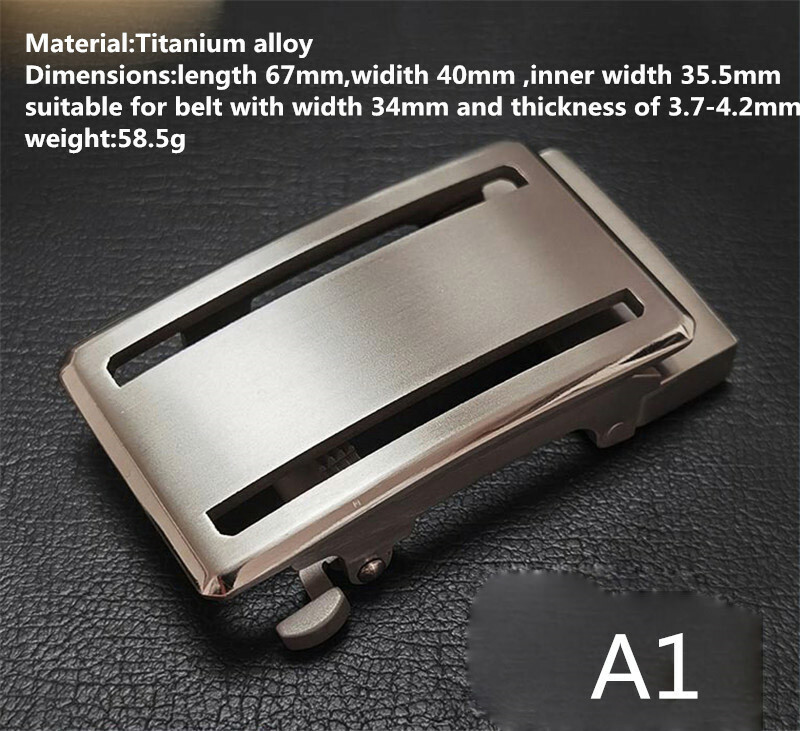 Titanium Classical Anti Allergy Automatic Roller Belt Buckle Waist Strap Head