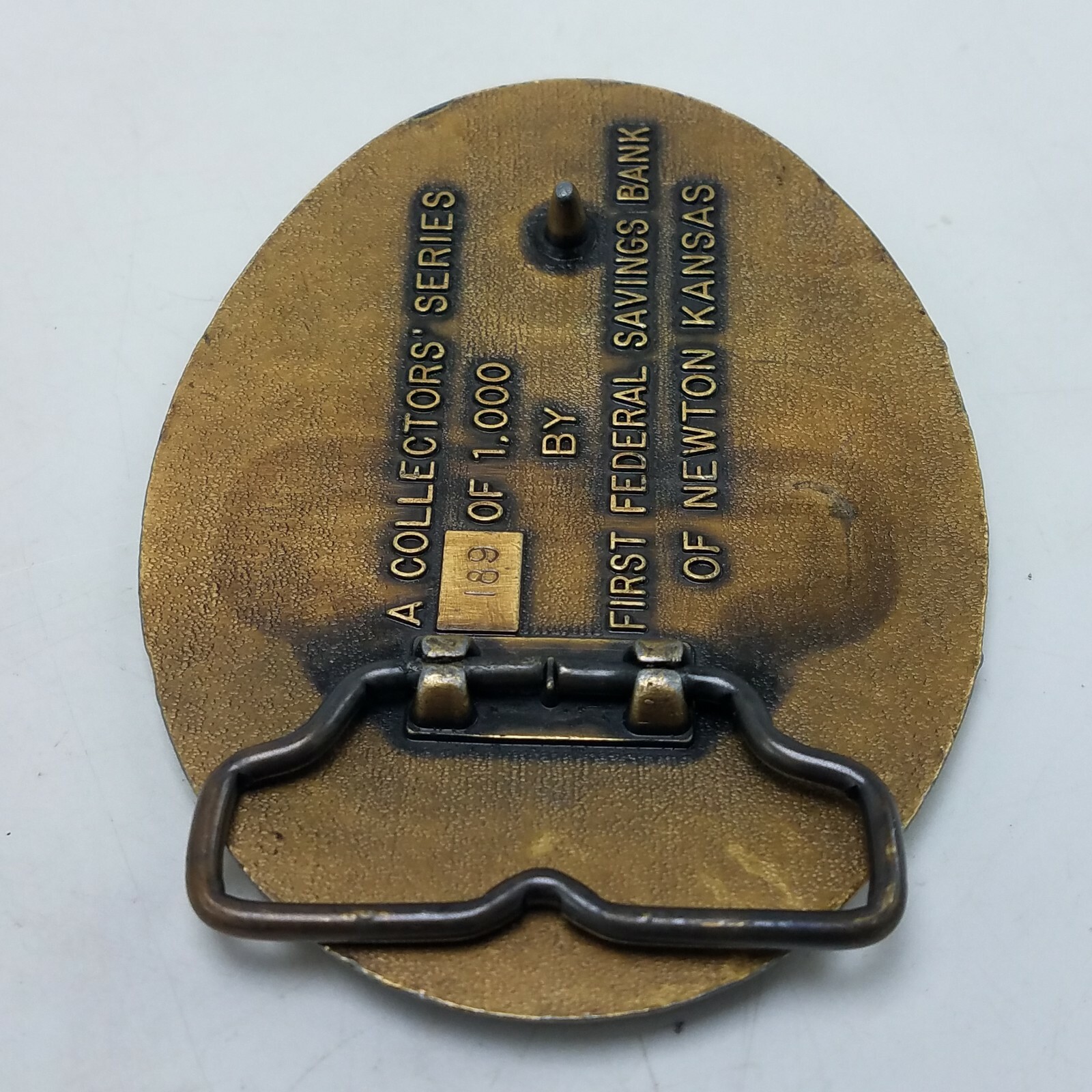 Vintage 1984 First Federal Savings Bank Newton Kansas Belt Buckle Ltd Ed #184