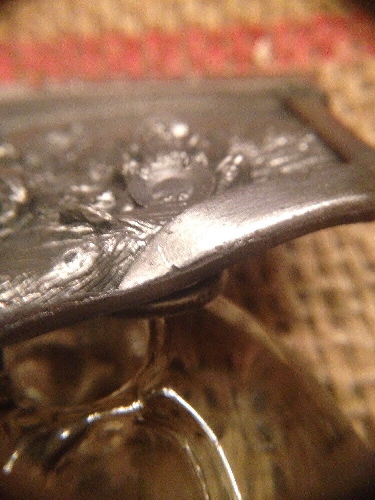 SISKIYOU ARIZONA GOLD PANNING PEWTER BELT BUCKLE AG-7 1984 WILLIAMS OREGON
