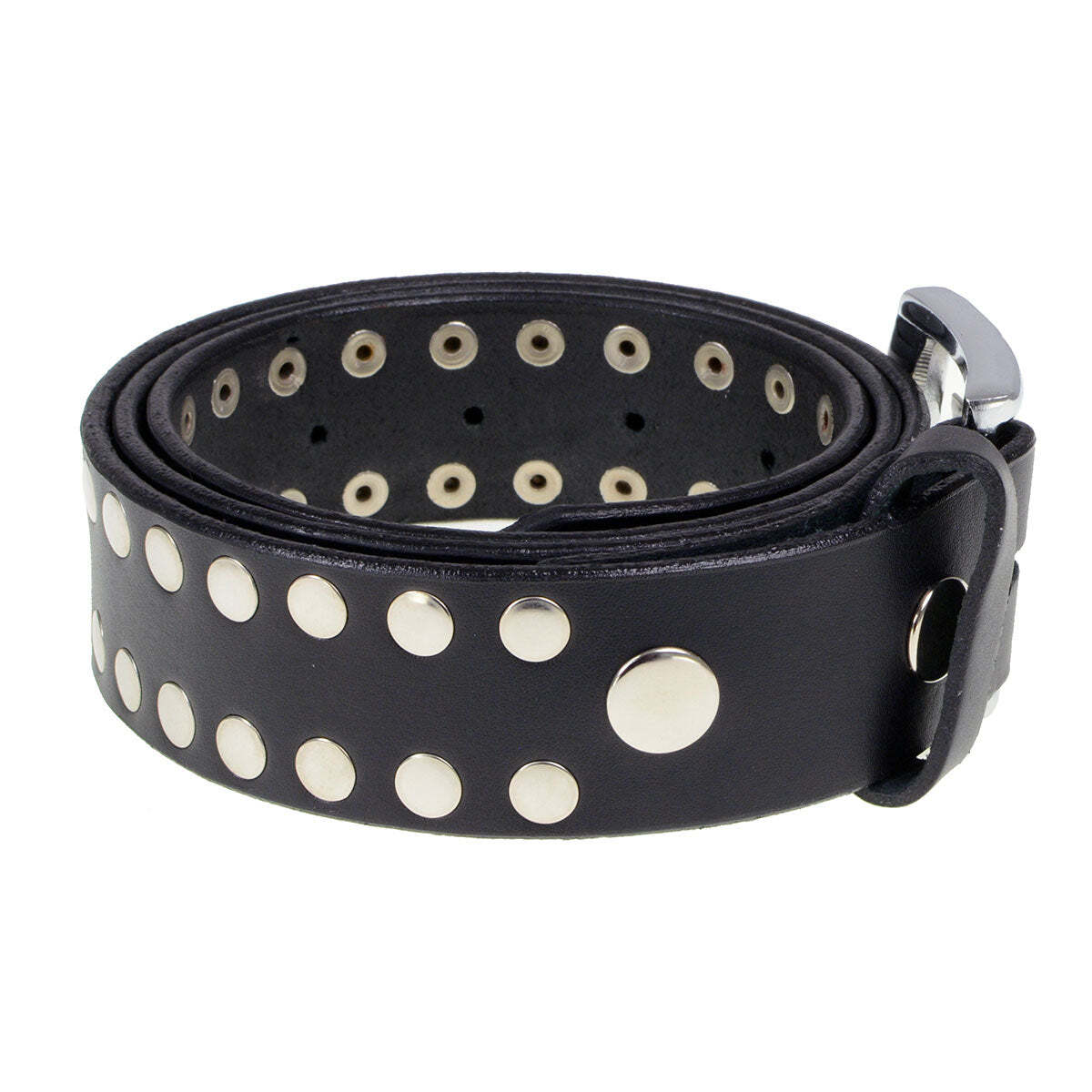 Milwaukee Leather MP7100 Men&rsquo;s Studded Genuine Leather Belt for Biker w/ Buckle
