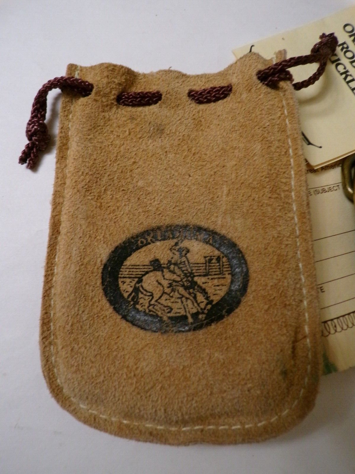 Oklahoma Rodeo, Belt Buckle, In Leather Pouch, Numbered LA-1470 (SC-48)