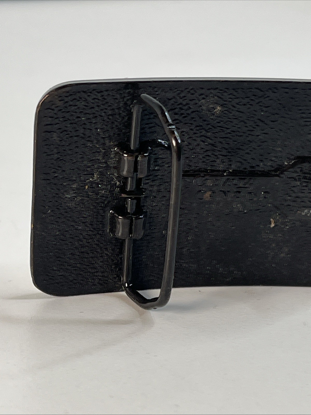 I Love Music Belt Buckle Leather And Metal, Country, Violin Fiddle, VGC