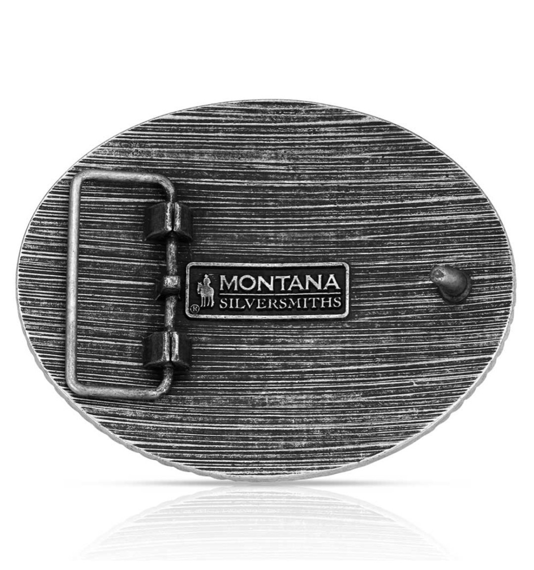 Montana Silversmiths Longhorn Two Tone Stockyard Belt Buckle NEW NIB