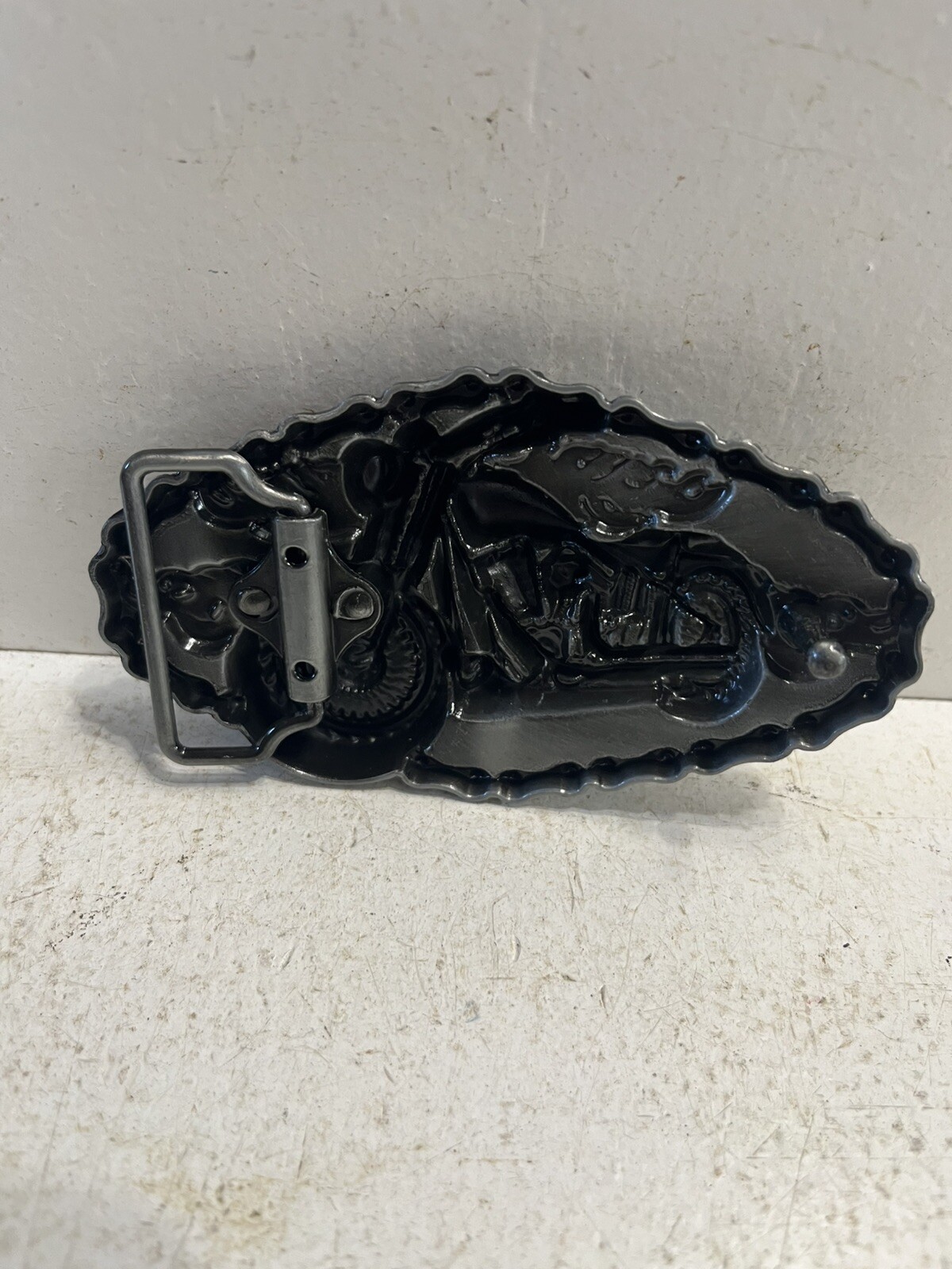 – Motorcycle Themed Aluminum Belt Buckle