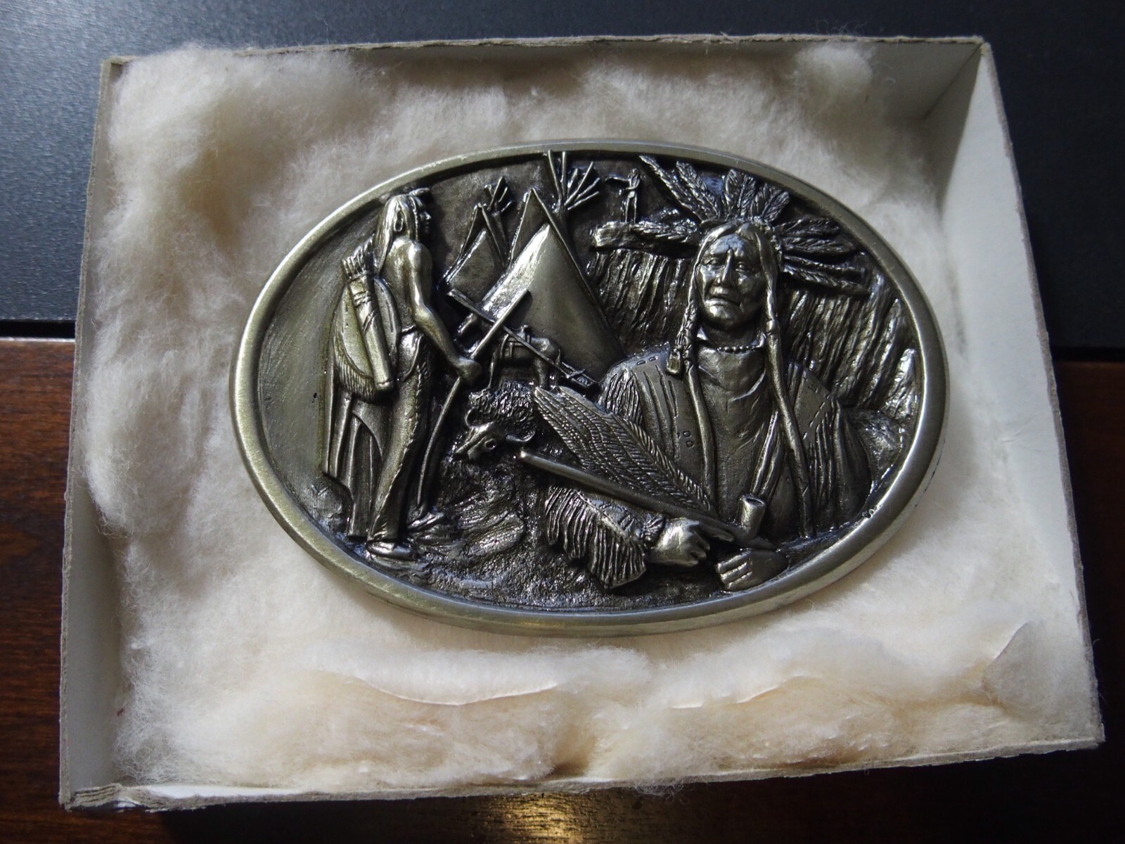 Bergamot Brass Works S-149 Native American Belt Buckle