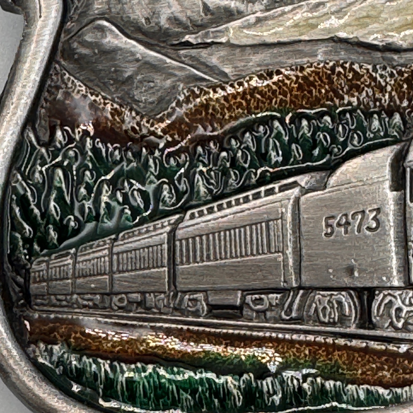 Vintage 1984 Bergamot Brass Works Steam Train Locomotive Belt Buckle U-149 USA