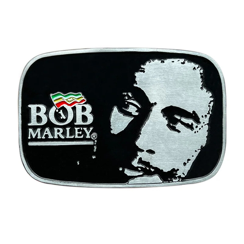 New Black Large Bob Marley Belt Buckle