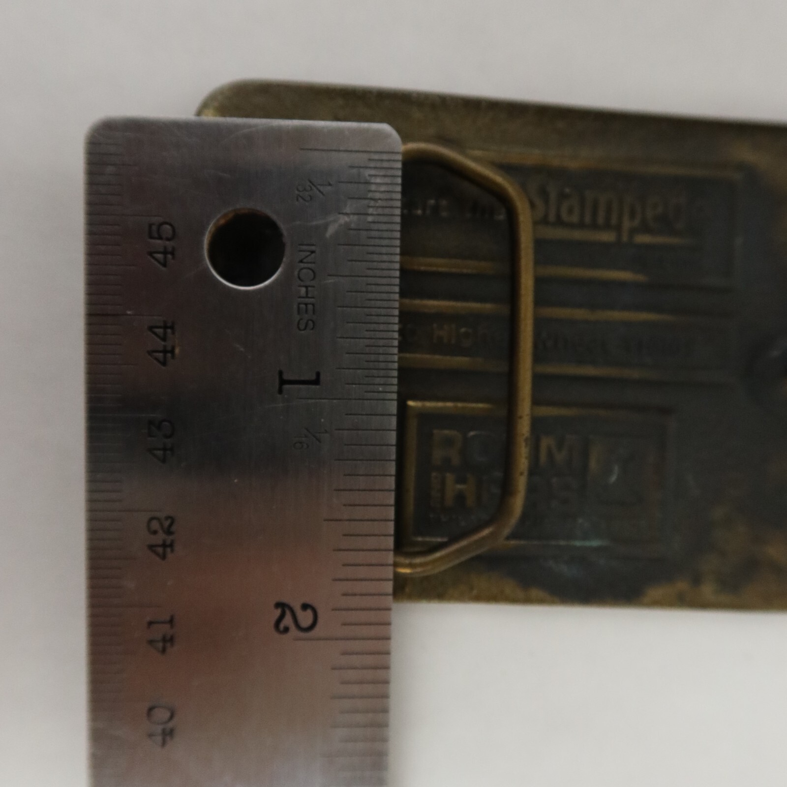 Vintage Stampede Spring Wheat Belt Buckle Farmer 70s Koleaco Rohm Haas Seed USA