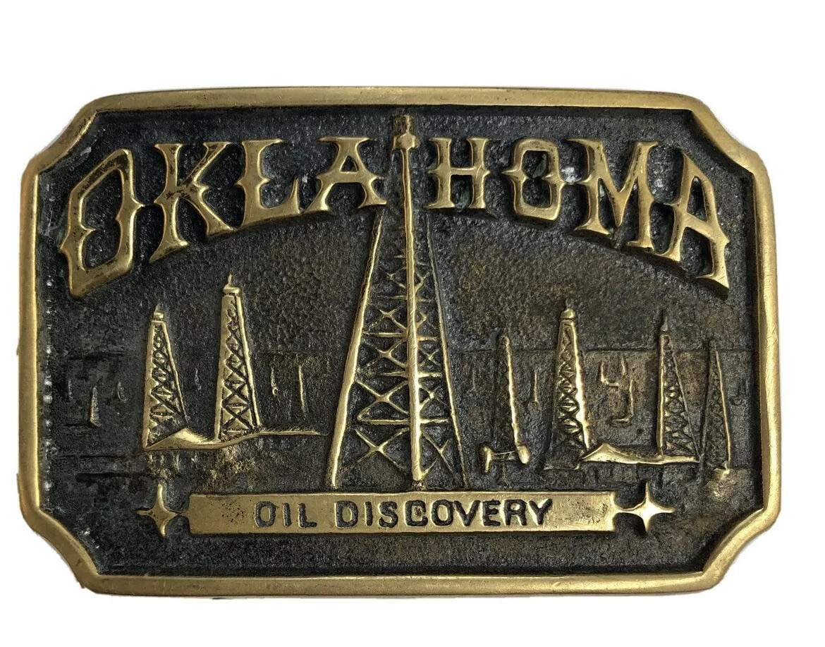 Registered Historical Collection Oklahoma Oil Discovery Belt Buckle AC-A8859