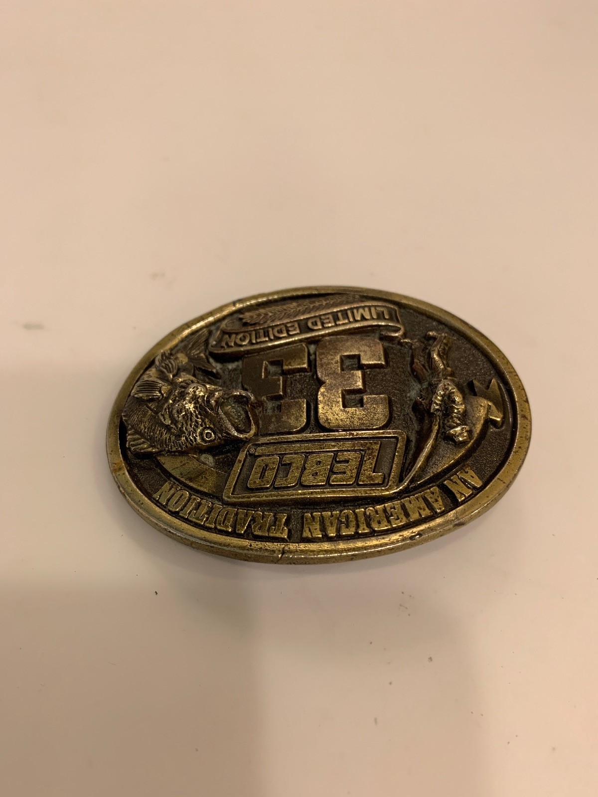 Vintage Solid Brass Lebco Limited Edition Belt Buckle An American Tradition