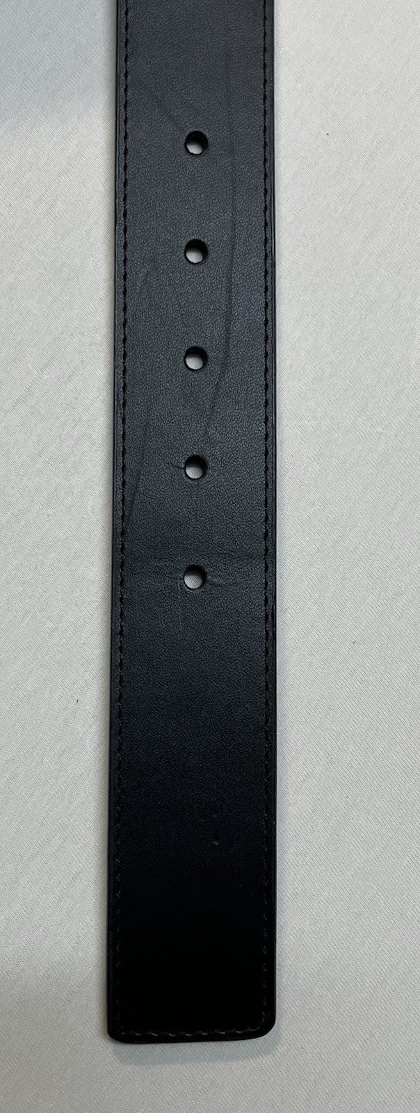 Patriotic Buckle & Black Bonded Leather Belt Sz 44 God Bless America Eagle Flag