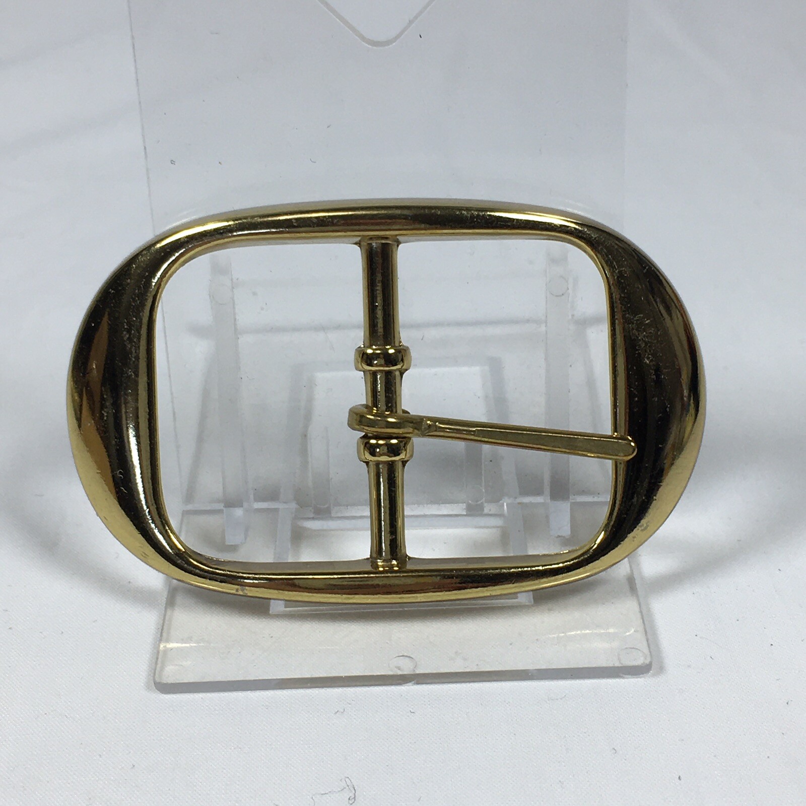 Vintage Replacement Belt Buckle Fits 1.5&Prime; Simple Basic Gold Toned Made in USA 7A