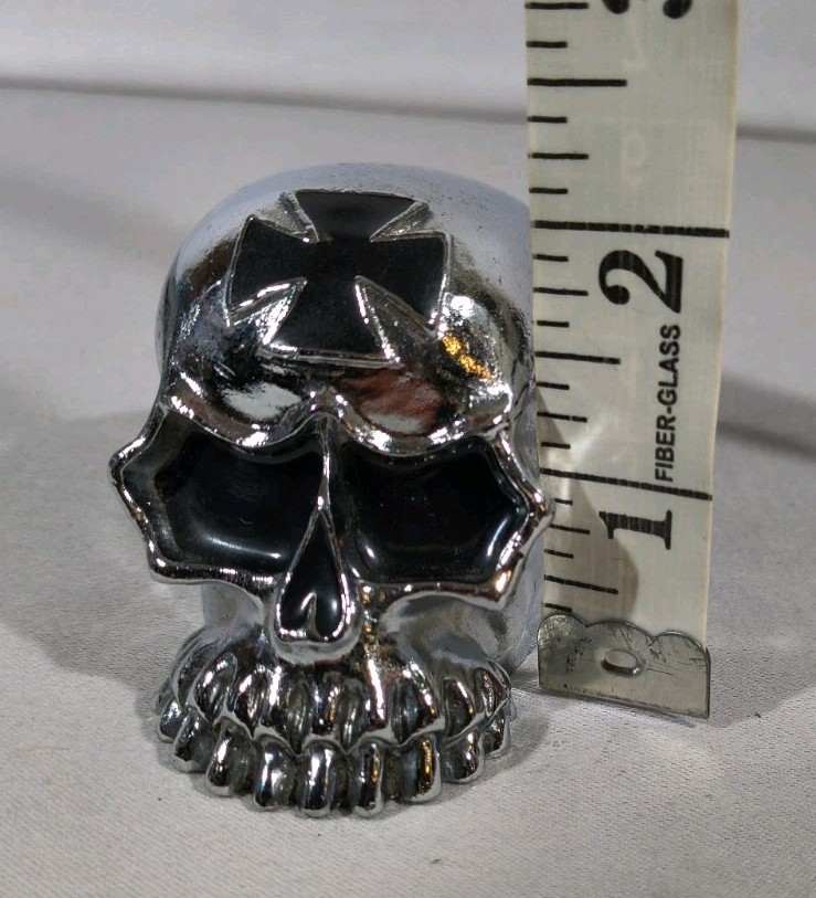 Motorcycle Knob Cover IRON CROSS/SKULL maltese cross chopper motorcycle biker