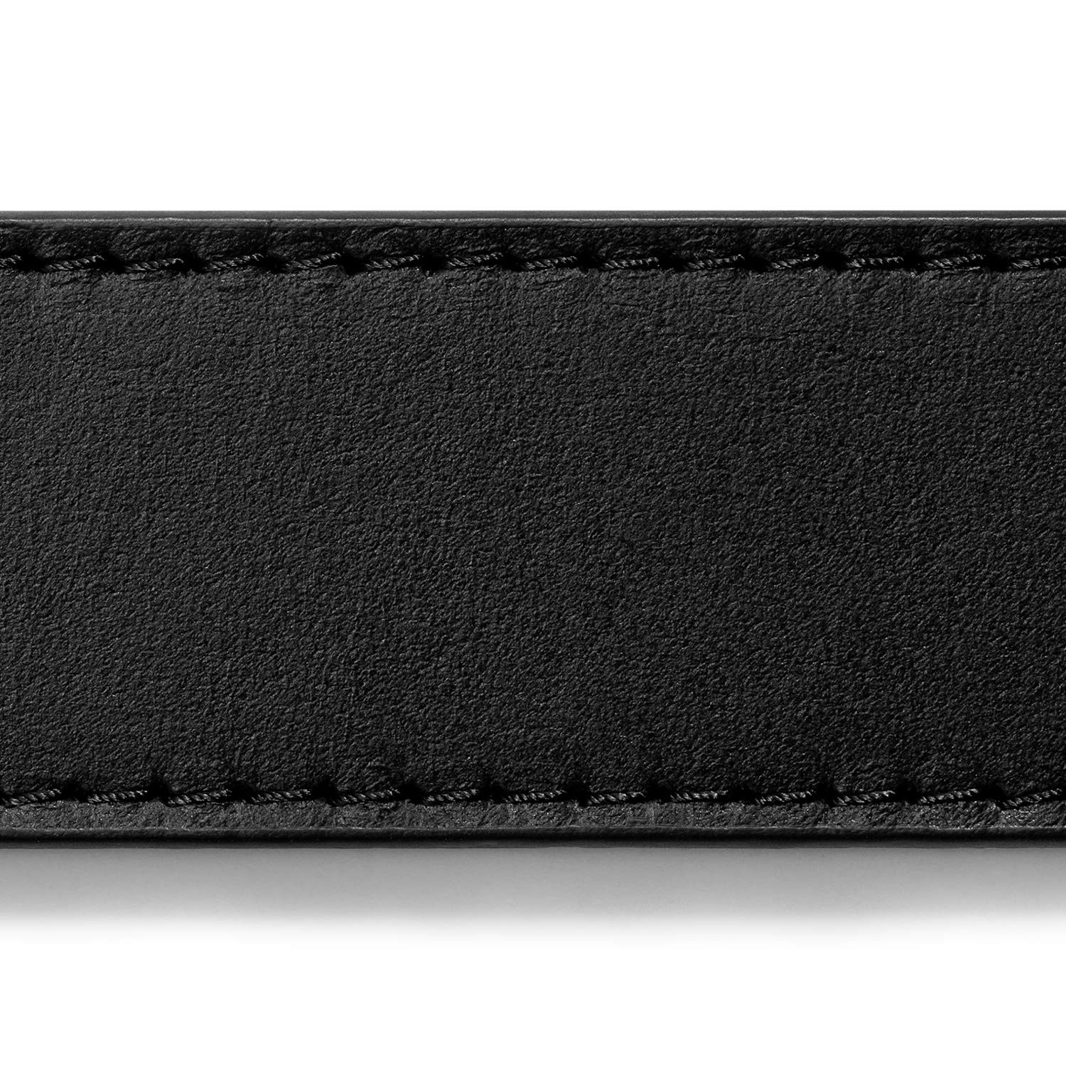 SlideBelts 1.25&Prime; Belt Strap (Full Up to 44&Prime;, Onyx Black Grain Leather)