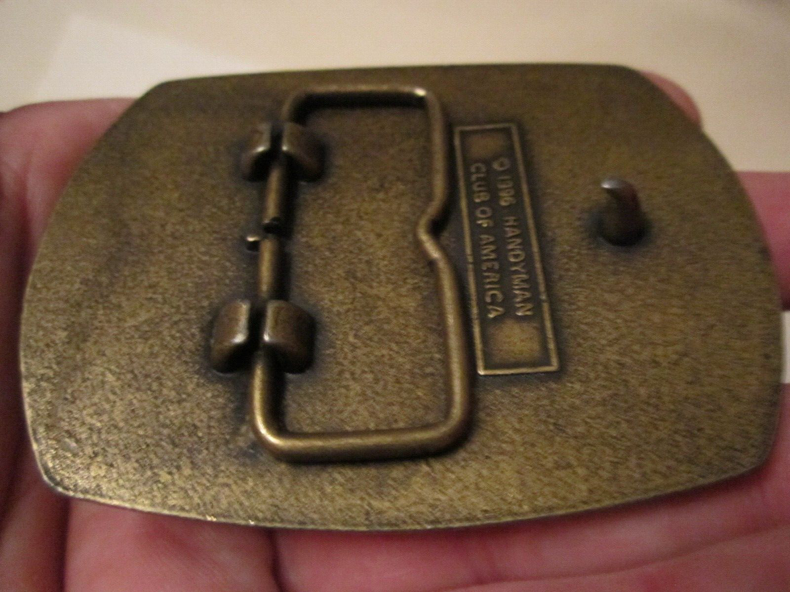 VINTAGE HANDYMAN CLUB OF AMERICA BELT BUCKLE – LIFE MEMBER – GW-18