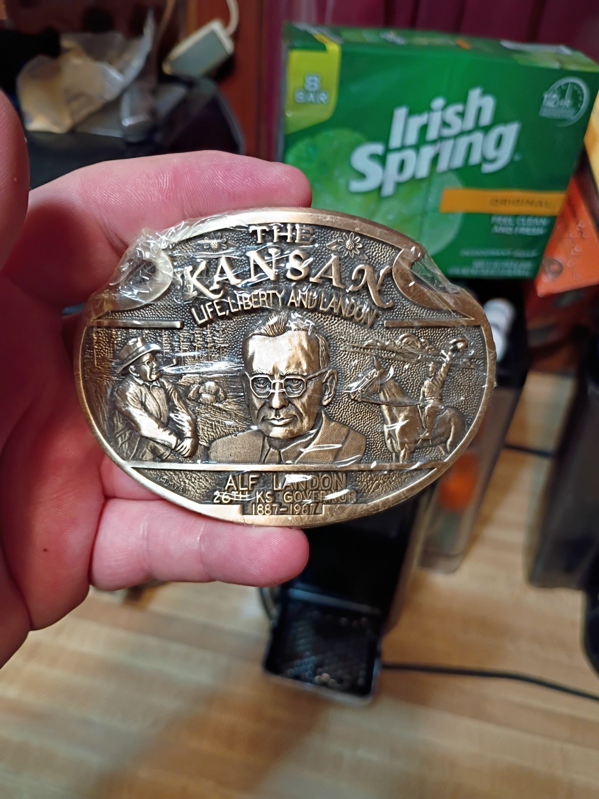 The Kansan Life Liberty & Landon Alf 26th Kansas Governor Belt Buckle Politician