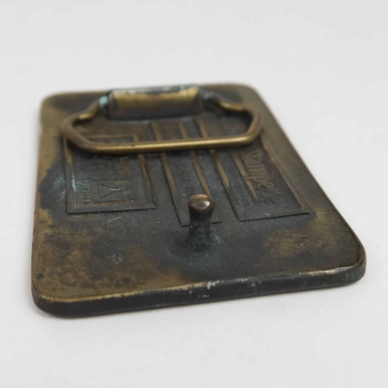 Vintage Stampede Spring Wheat Belt Buckle Farmer 70s Koleaco Rohm Haas Seed USA