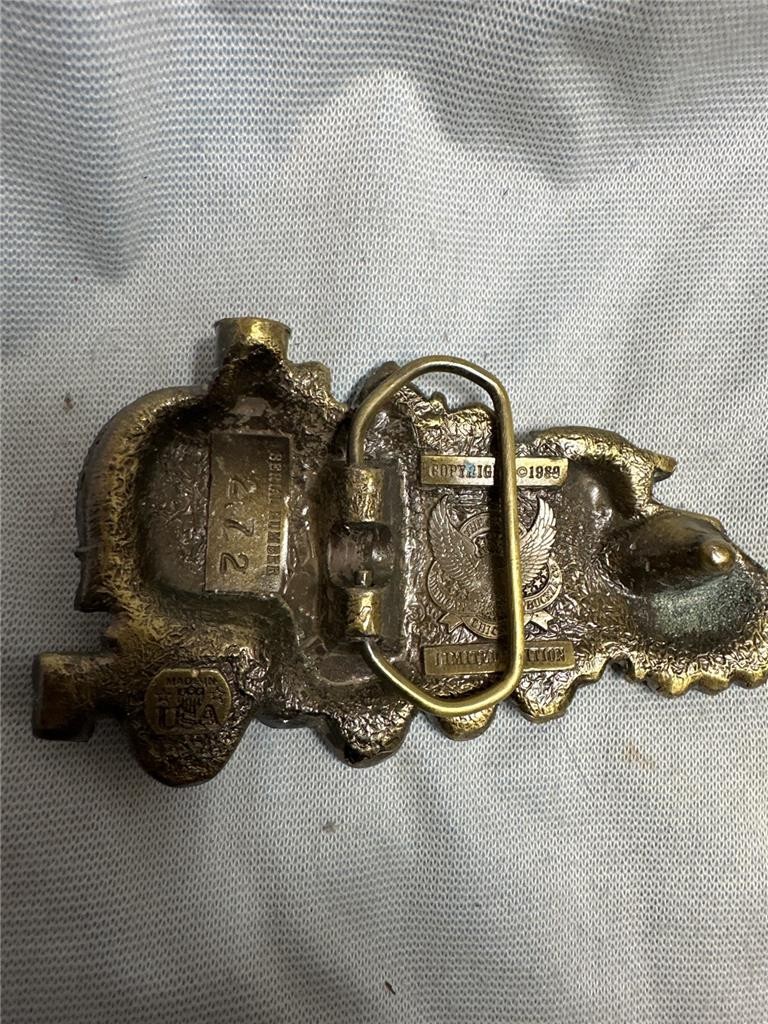 Vintage Train Belt Buckle Lot of Three Buckles, Railroad