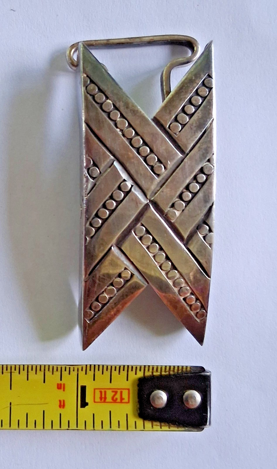 STERLING SILVER 980 TAXCO MEXICO HANDCRAFTED ARTISAN BELT BUCKLE VINTAGE – 20 GR