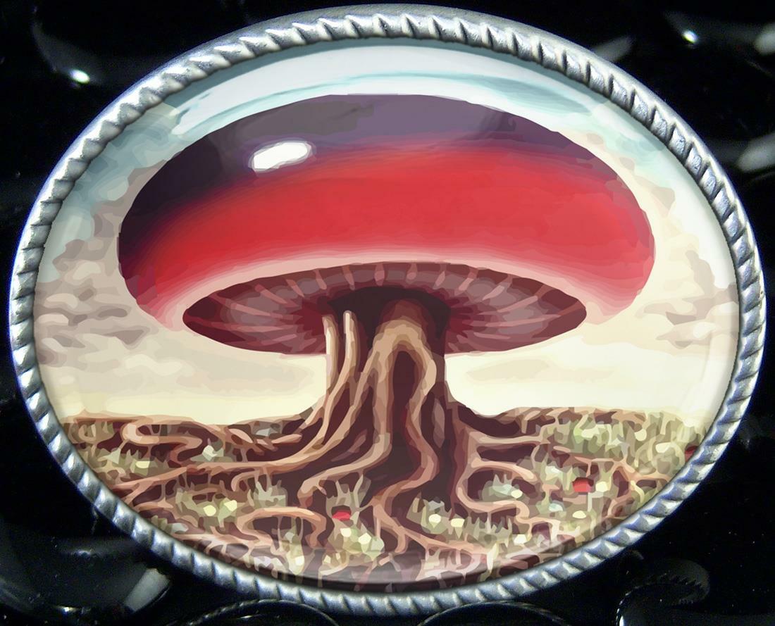 Magic Mushroom Fantasyland Men Women Handmade Belt Buckle