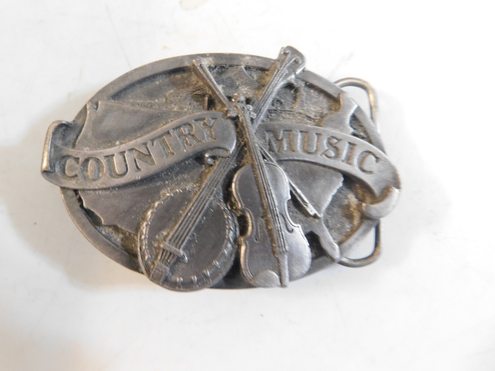 1984 SISIKYOU E-29 COUNTRY MUSIC BELT BUCKLE BANJO FIDDLE NICE RARE